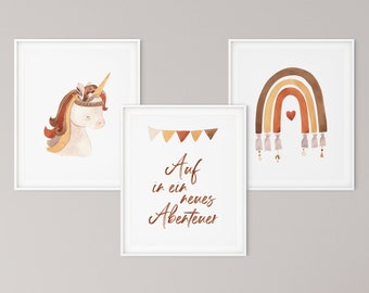 Kinderzimmer Poster Set Boho Adventure