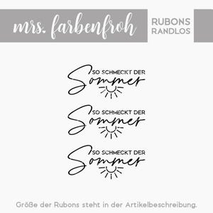 Rub-On Sticker So schmeckt der Sommer 01, Rubon, Randlos, Rub Ons, Rubbelsticker, für Glas, Holz, Raysin u.v.m.