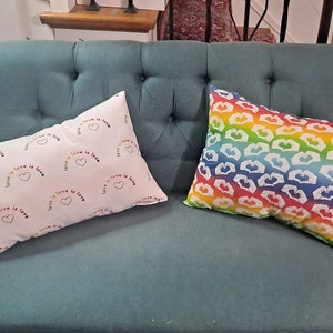 Pride throw pillows (multiple fabrics & sizes available)