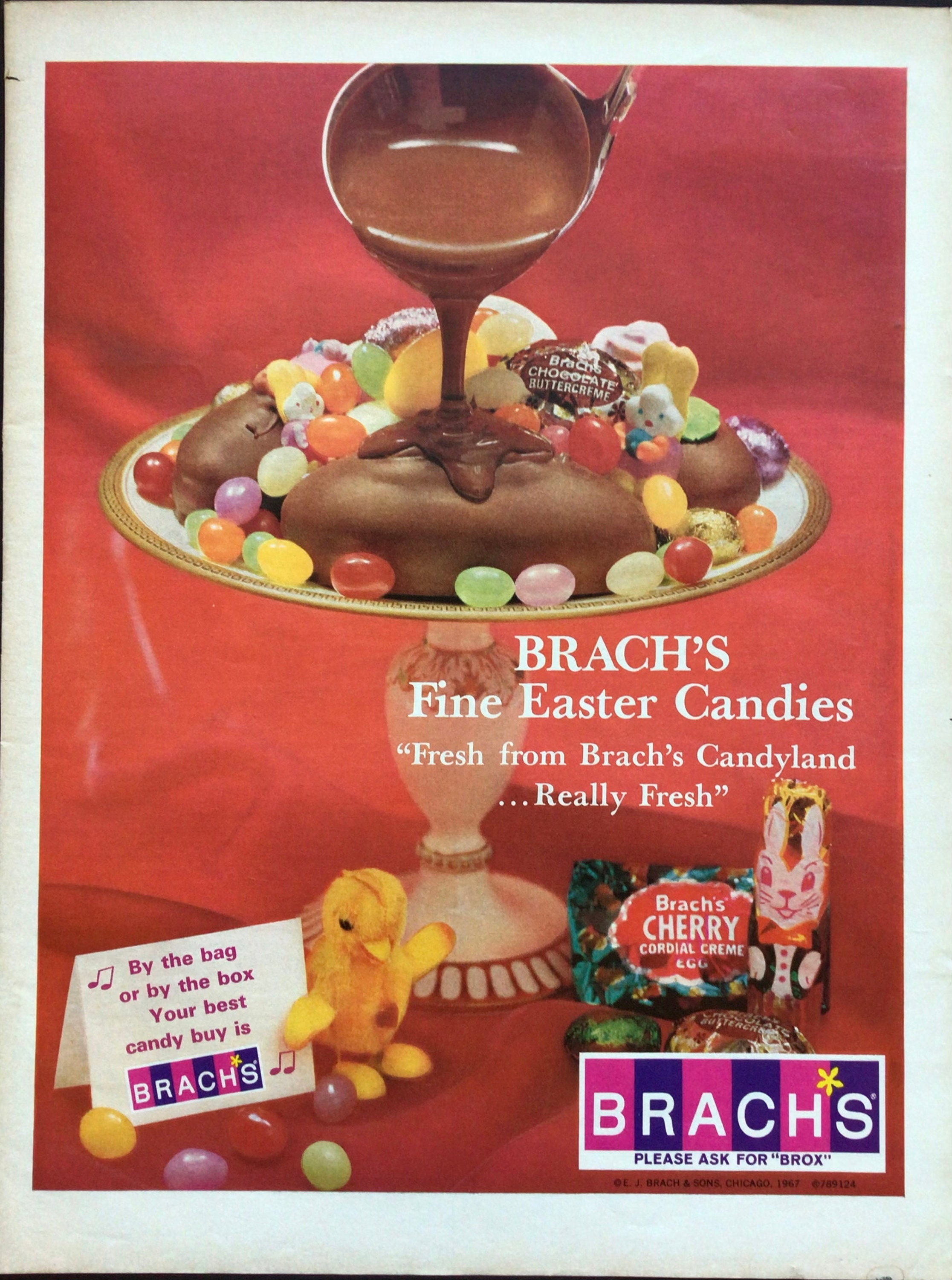 Vintage Advertisement for Brach's candy Greeting Card for Sale by