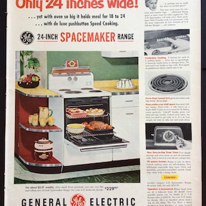 1953 General Electric Refrigerator Vintage Print Ad