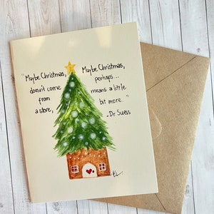 Tarjetas navideñas del Dr. Seuss. Frase navideña del Grinch.