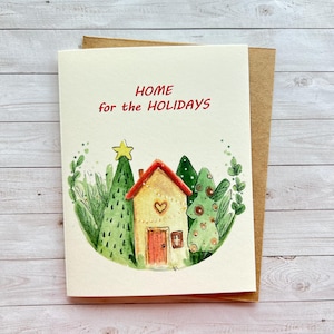 Home for the Holidays. Holidays card. Merry christmas card. Boutique card.