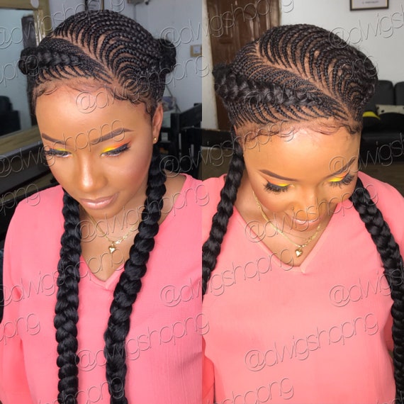 Cornrow Braided Wig Cornrow Wig Cornrow Braid Lace Wig Full Etsy