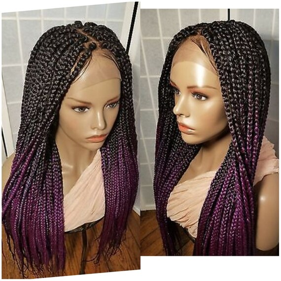 Box Braid Wig Box Braided Wig Hand Braided Wig Medium Sized Etsy