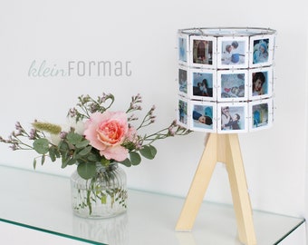 Fotolampe mit 30 eigenen Fotos: kleinANNI - Tischlampe mit Fotos als Geschenkidee
