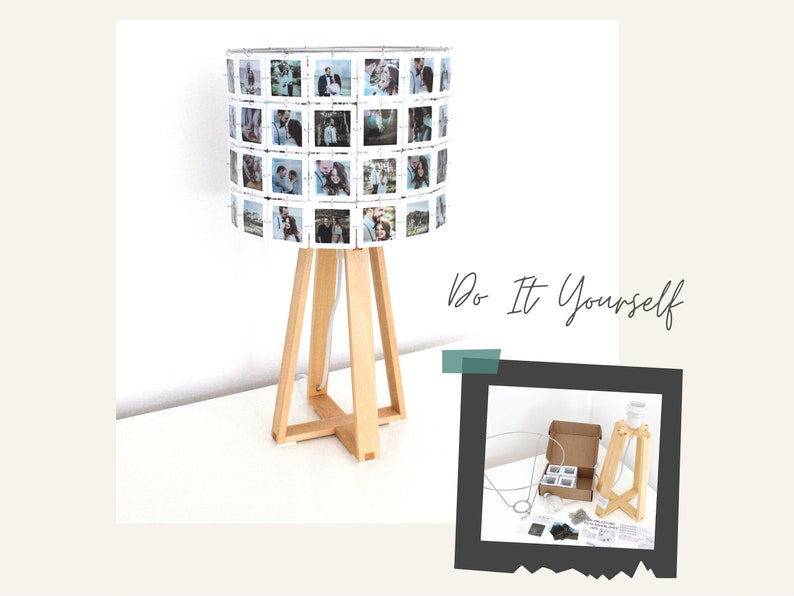 DIY Fotolampe kleinANNA mit 64 eigenen Fotos persönliche Geschenkidee Bild 1