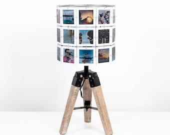 Personalisierte Fotolampe kleinHENRIETTE mit 30 eigenen Bildern | Besonderes Geschenk mit Fotos | Geburtstag | Weihnachten | Hochzeit