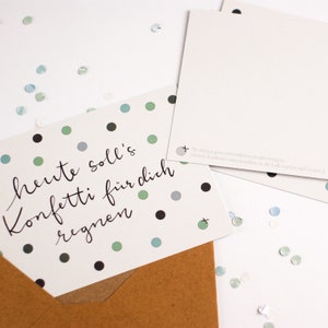 Kartenset - Heute soll's Konfetti für dich regnen (6 Stück)