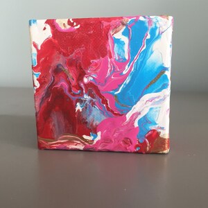 Acrylic painting on mini canvas block- "Carnival"