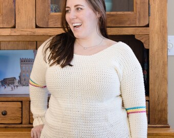 Happy Stripes Pullover || Crochet Pattern