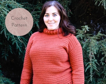Pumpkin Spice Turtleneck || Crochet Pattern