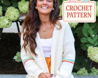 Happy Stripes Cardigan || Crochet Pattern