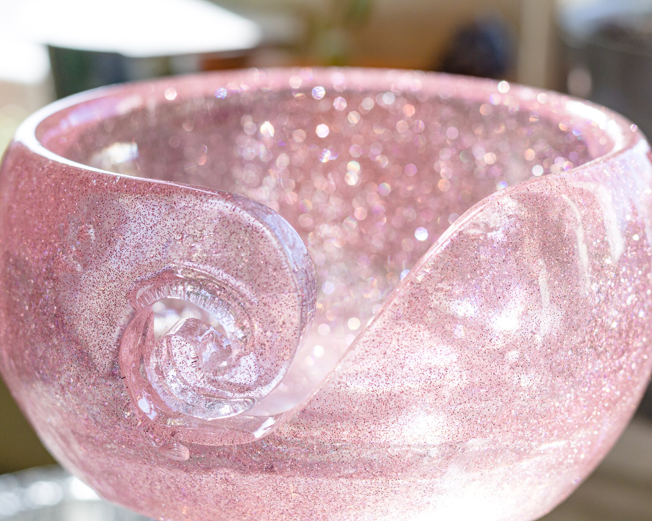 Handmade Textured Rose Gold Yarn Bowl Pink Yarn Bowl, Bowl for Yarn, Cute  Bowl for Crochet, Knitting Yarn Bowl, Glitter Yarn Bowl 