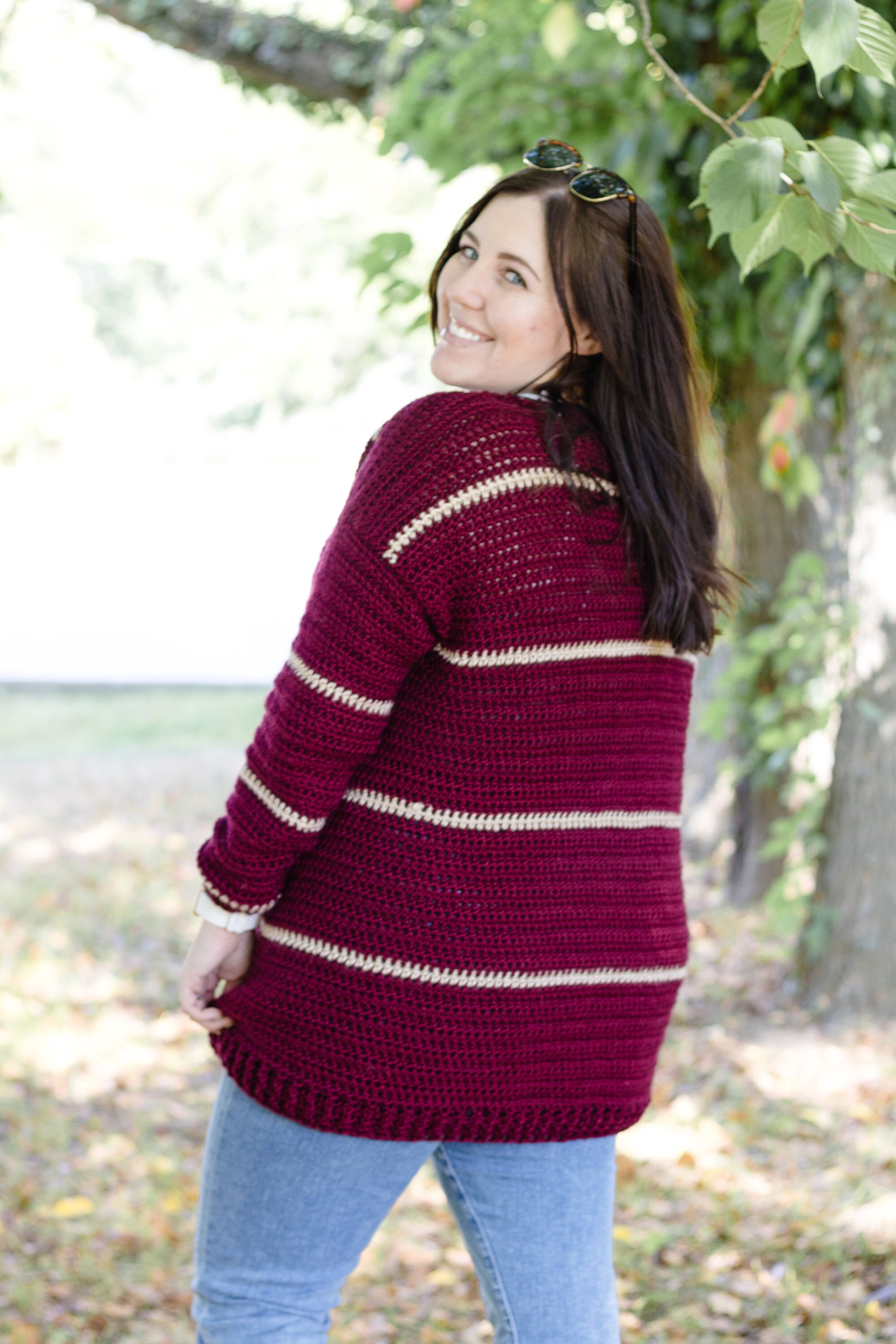 Striped Crochet Cardigan Pattern: Easy Slouchy Cardi