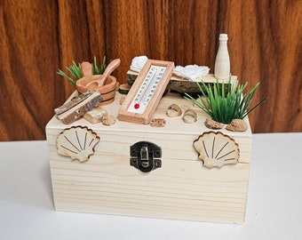 Geschenkbox Wellness & Sauna, Geldgeschenk Verpackung