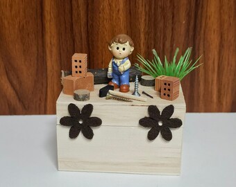 Mini Holzbox für Geldgeschenke und Gutscheine - Perfektes Geschenk zum Umzug oder Einzug ins Eigenheim