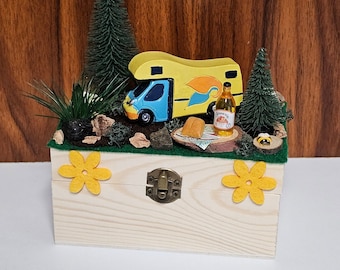 Holzbox für Geldgeschenke - Perfekt für Camper und Wohnmobil-Fans