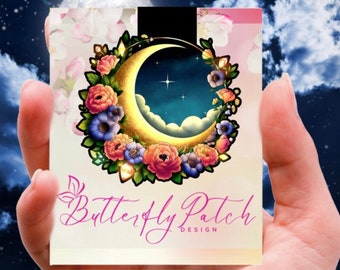 Moon and Roses Magnetic Bookmark