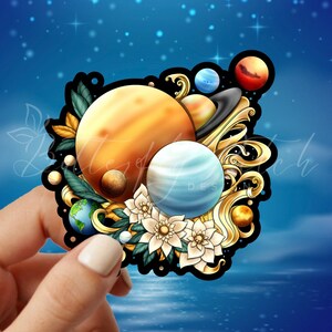 Solar System Vinyl Sticker