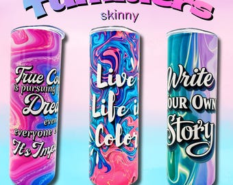 20oz Tumbler| Life in Color Collection | Stainless Steel | Sublimation