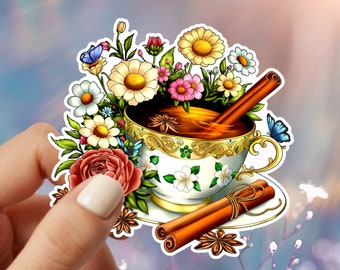 A Spot of Tea Vinyl Sticker