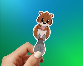 Beaver Vinyl Sticker