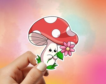 Mushroom's Flower Vinyl Sticker