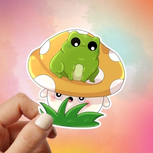 Sticker en vinyle champignon vénéneux