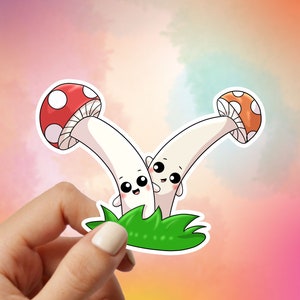Sticker en vinyle Champignons jumeaux