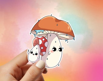 Rainy Shrooms Vinyl Sticker