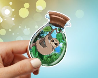 Sloth in a Bottle Vinyl Sticker