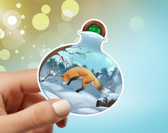 Fox in a Bottle Vinyl Sticker