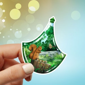 Eichhörnchen in der Flasche Vinyl Sticker