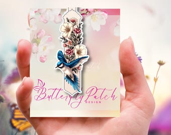 Soaring Blue Bird Magnetic Bookmark