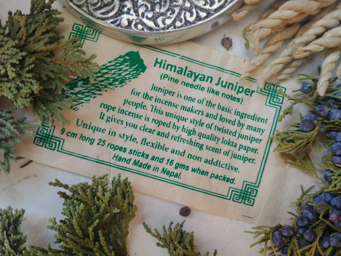 25 Himalayan Juniper Rope Incense Aromatic Splendid Juniper Etsy