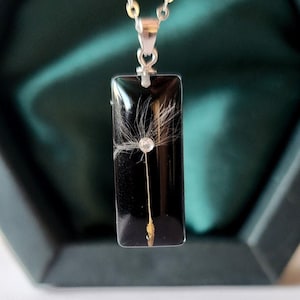 Real dandelion seed necklace handmade bio organic resin necklace real plant seed necklace dandelion jewelry dandelion birthday gift for her