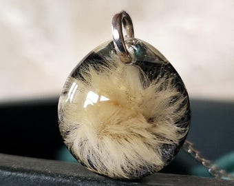 Real dandelion necklace,handmade bio organic resin necklace,real plant necklace,dandelion jewelry, dandelion gift,birthday gift for her