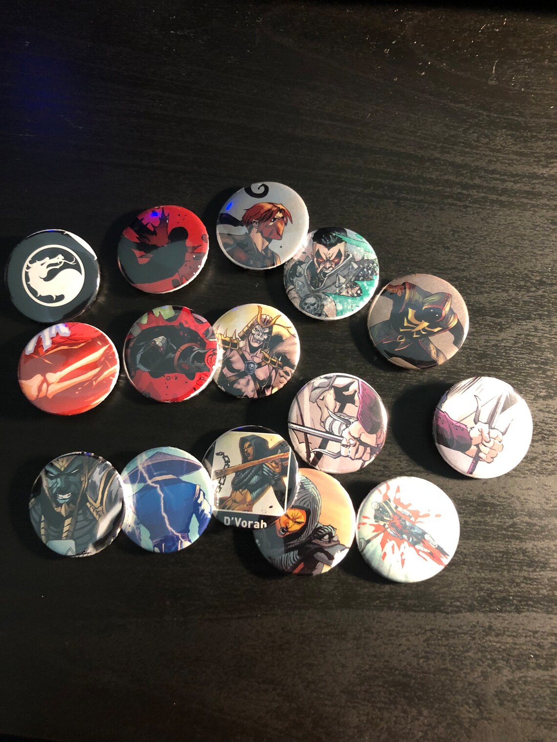 Mortal Kombat Handmade Buttons of the Video Game Mortal Etsy