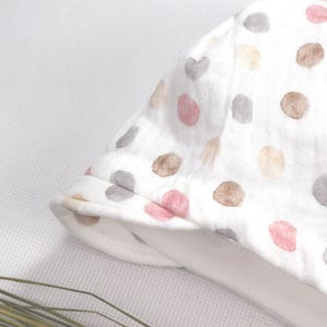 Muslin hat in desired size as a summer hat and sun protection, peaked cap, muslin hat, children's sun hat image 2