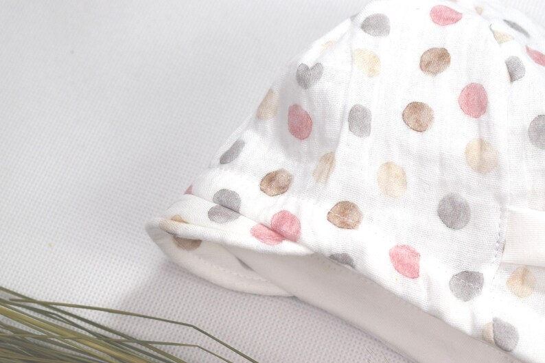 Muslin hat in desired size as a summer hat and sun protection, peaked cap, muslin hat, children's sun hat image 2