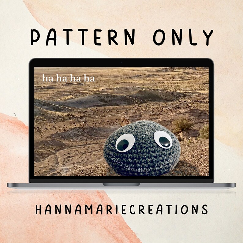 Googly Eye Pet Rock Amigurumi CROCHET PATTERN / Emotional Support Rock