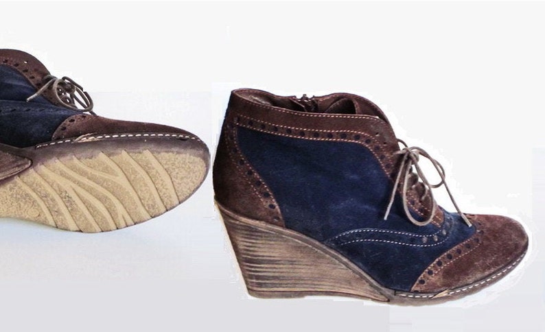 Shoes by Riccardo Cartillone 40 suede wedge heel image 4