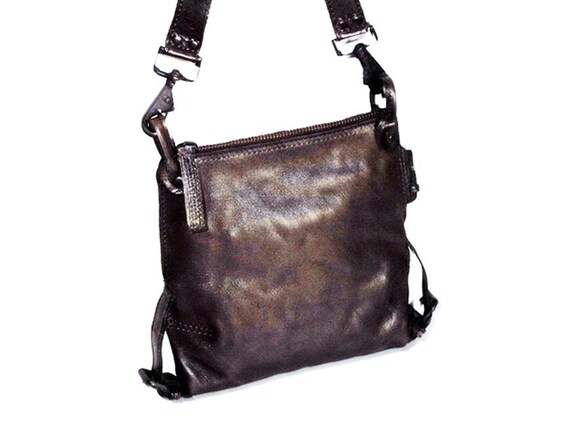Leather bag aunts & uncles shoulder bag dark brown