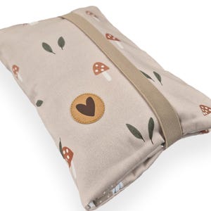 Windeltasche, Wickeltasche, Babyparty, Windeltasche Geburt, Windeltasche Fliegenpilz, Glückspilz Windeltasche Pilze, Windeltasche Beige