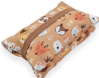 Windeltasche, sac à couches, baby shower, lion, tigre, ours, girafe, renard, cerf, baby shower, cadeau pour la naissance, sac à couches marron