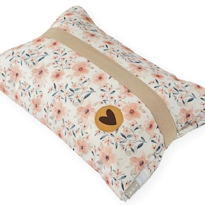 Windeltasche, Wickeltasche, Babyparty, Punkte, Hibiskus, Eukalyptus, Blüte, Babyparty, Geschenk zur Geburt, Windeltasche rosa rose, Malve