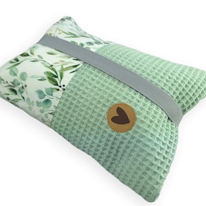 Windeltasche, Windeltasche mint, Windeltasche Eukalyptus, Geschenk Geburt,  Eukalyptus, Waffelpique, Pique, Waffelstoff, unisex, mint