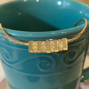 1960s Gold Bouillon Rhinestone Necklace, NOS, Gifts for Her, Friend, Love, Girls, Birthday