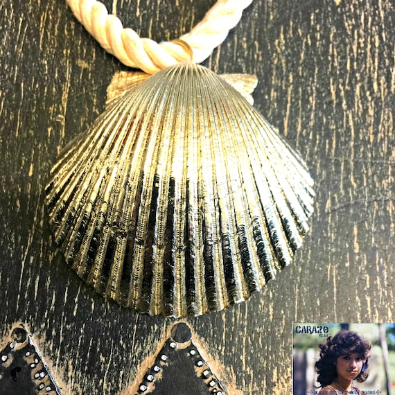 Gold Scallop Seashell Necklace by She Shells, Seas